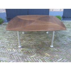 vierkante vergader / eet tafel ( donker eiken )