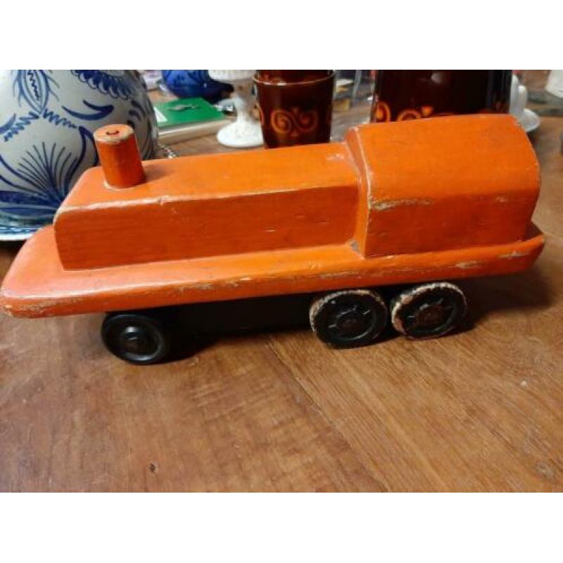Grote oude houten rotor trein