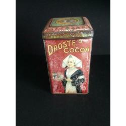 DROSTE 's CACAO netto ½ K.G. For Eng & Colonies Blik nr 4