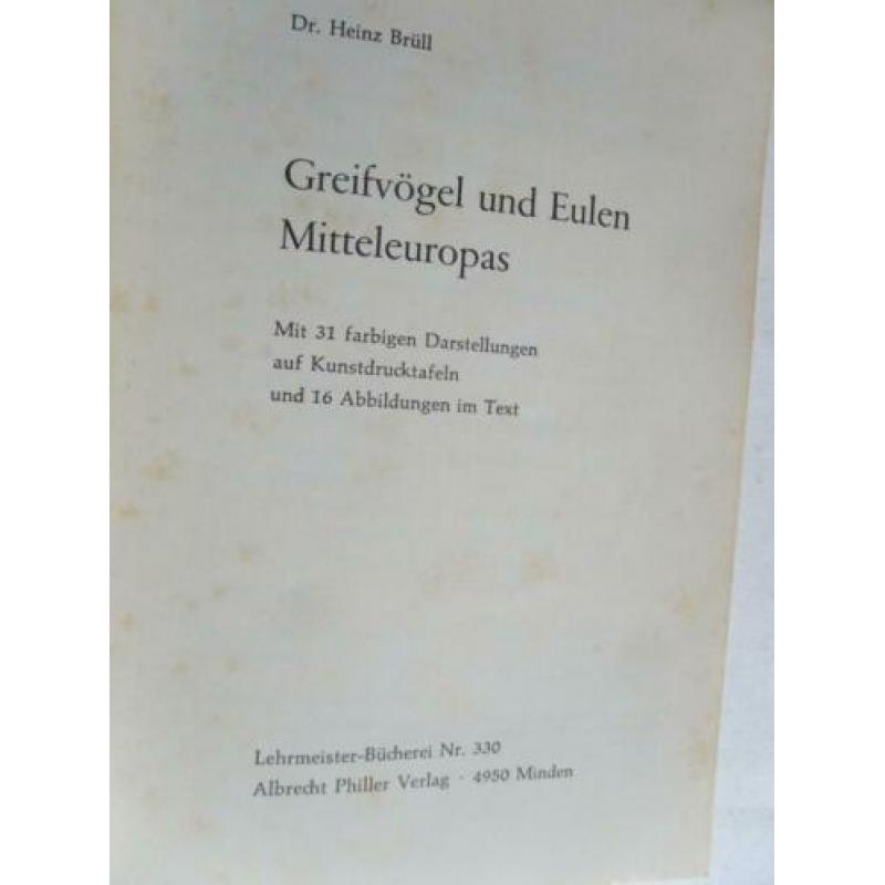Roofvogels en Uilen , Greifvogel und Eulen , Heinz Brull
