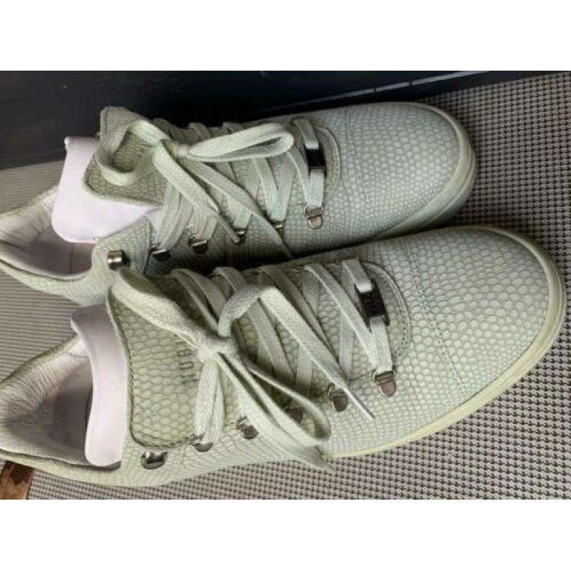 Nubikk lichtgroene sneakers 38 gympen slang leer