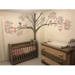Unieke kinderkamer, muurschildering naar wens.