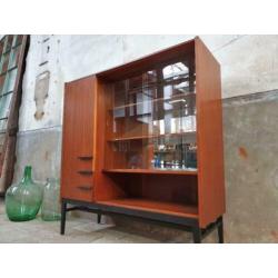 Vintage Highboard Frantisek Mezulanik Vitrine Kast | Retro D