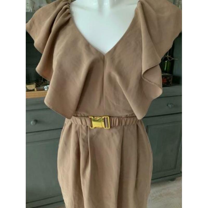 Mooie beige top/tuniek van HM met riem maat 36