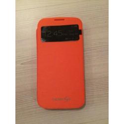 Samsung Galaxy S4 i9505 S View Flip Cover Oranje