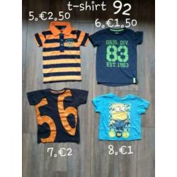 T-shirts 92 ??Jongen?? 12stuks