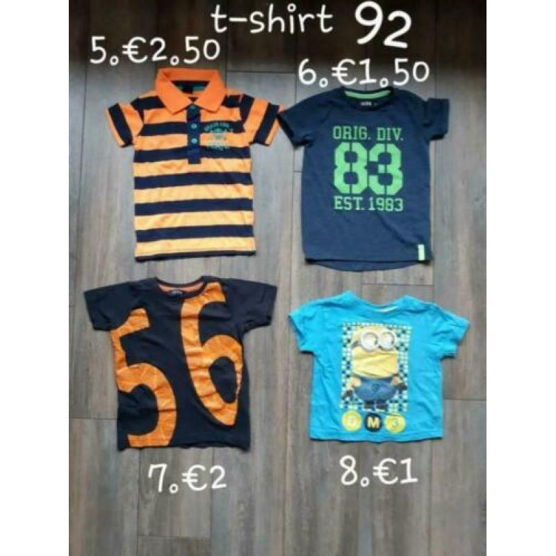 T-shirts 92 ??Jongen?? 12stuks