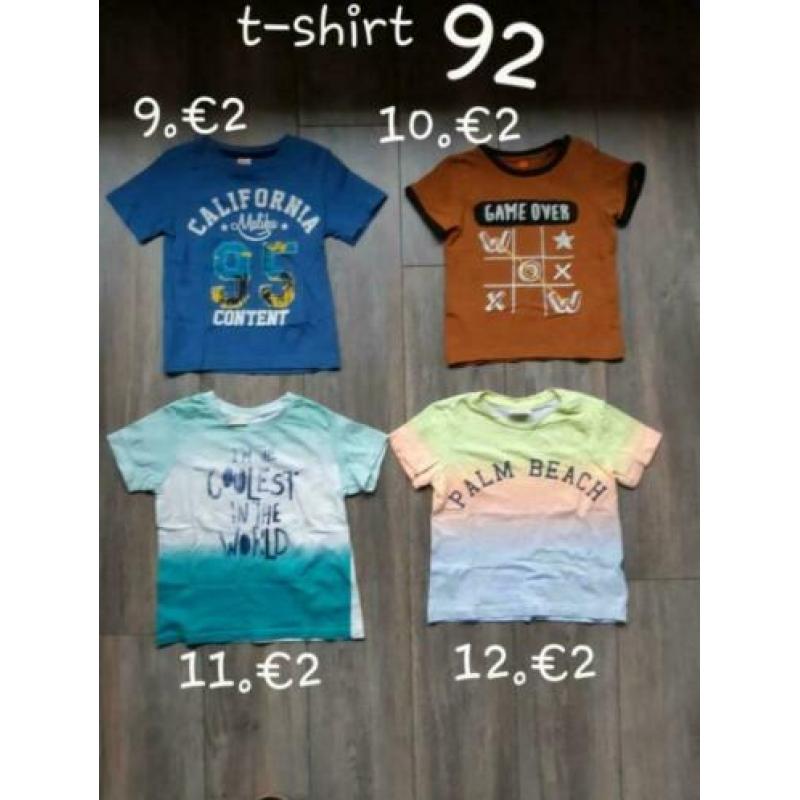 T-shirts 92 ??Jongen?? 12stuks