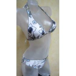 38B Nieuwe wit bloem halter beugel bikini Nickey Nobel 38 B