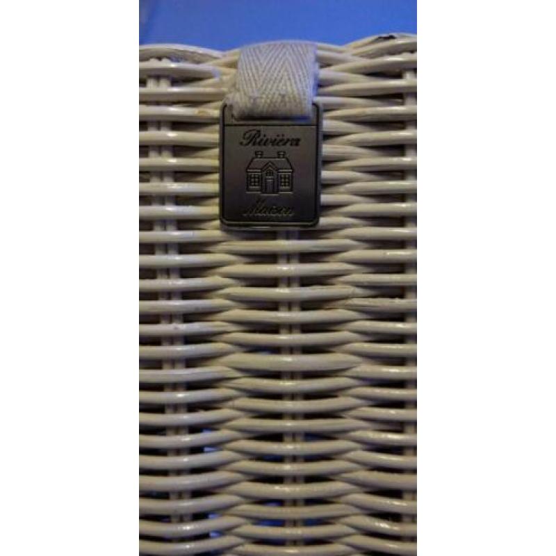 Wit rieten stoelen 6 stuks