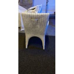 Wit rieten stoelen 6 stuks
