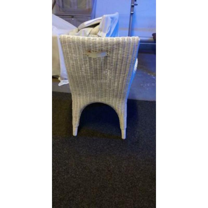 Wit rieten stoelen 6 stuks