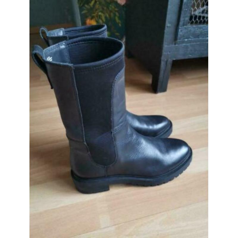 H&M Premium halfhoge leren laarzen mt 40 NIEUW