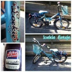 loekie kinderfiets voor kids van 4 tot 6 jaar blauw paars