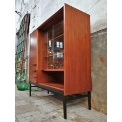 Vintage Highboard Frantisek Mezulanik Vitrine Kast | Retro D