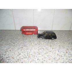 Londense Bus + Taxi (Budgie Toys) Jaren 60