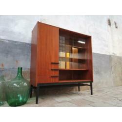 Vintage Highboard Frantisek Mezulanik Vitrine Kast | Retro D