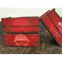 Amstel bierkrat | hout | vintage | bier | krat | tafel | 6st