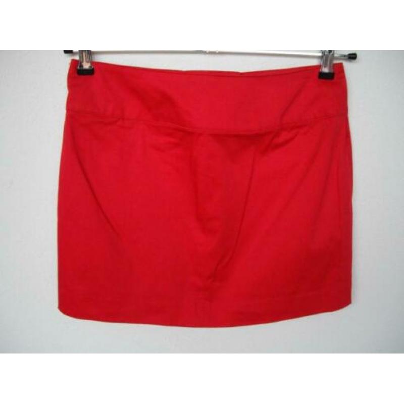 NIEUW Basic STRETCH Rokje kort Fel (Roze)Rood 36 S 34 XS