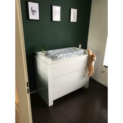 Kidsmill Alaska Commode + Wandplank - Wit Hoogglans