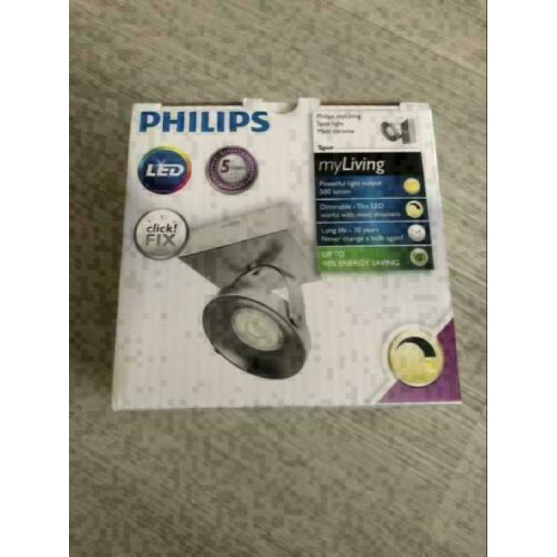 Philips MyLiving Spur led spot Mat chroom nieuw in doos
