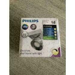 Philips MyLiving Spur led spot Mat chroom nieuw in doos