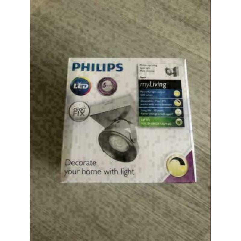 Philips MyLiving Spur led spot Mat chroom nieuw in doos