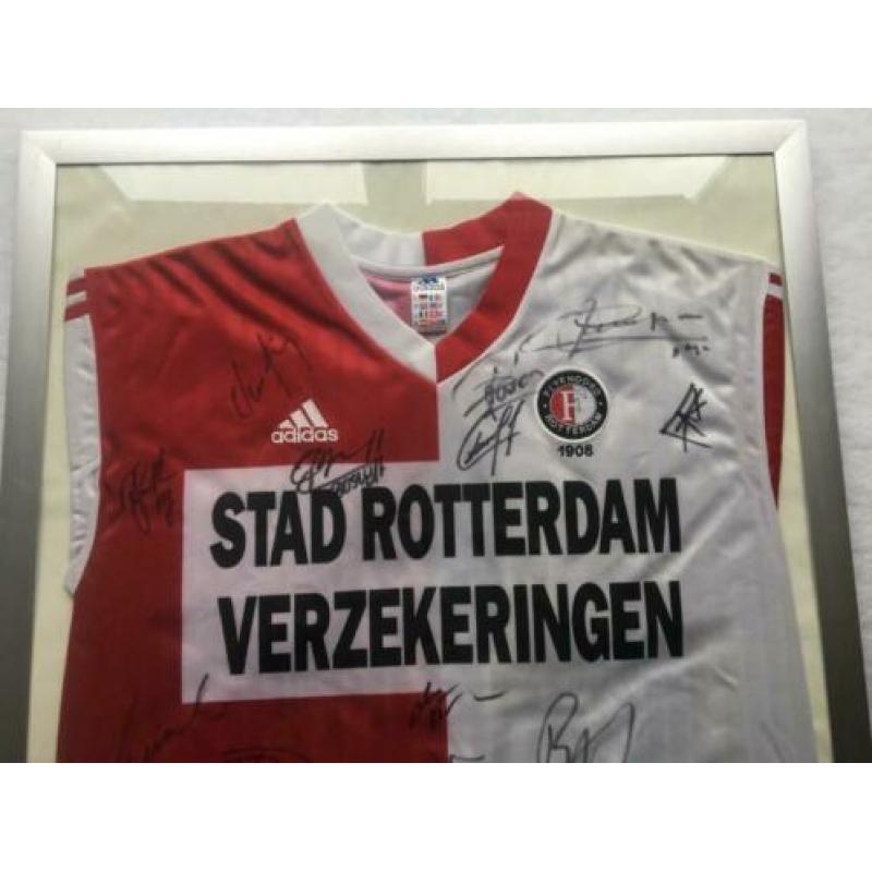 Feyenoord 1999 ingelijst gesigneerd shirt voetbal Adidas