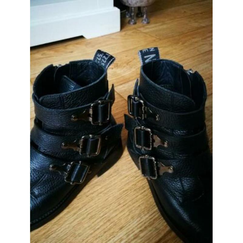 Nubikk buckle Enkellaarsjes Bikerboots gespjes 36