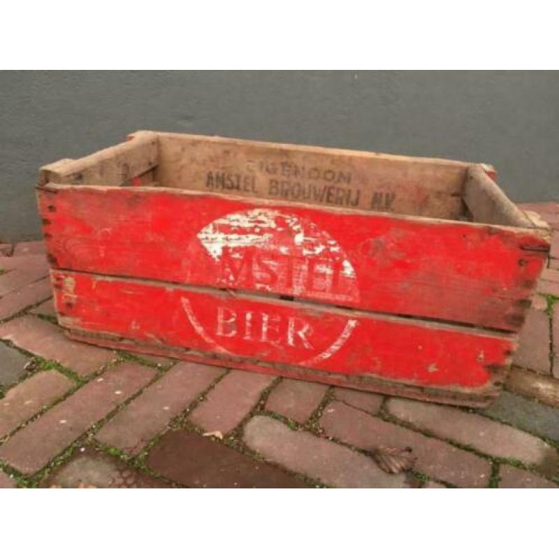 Amstel bierkrat | hout | vintage | bier | krat | tafel | 6st