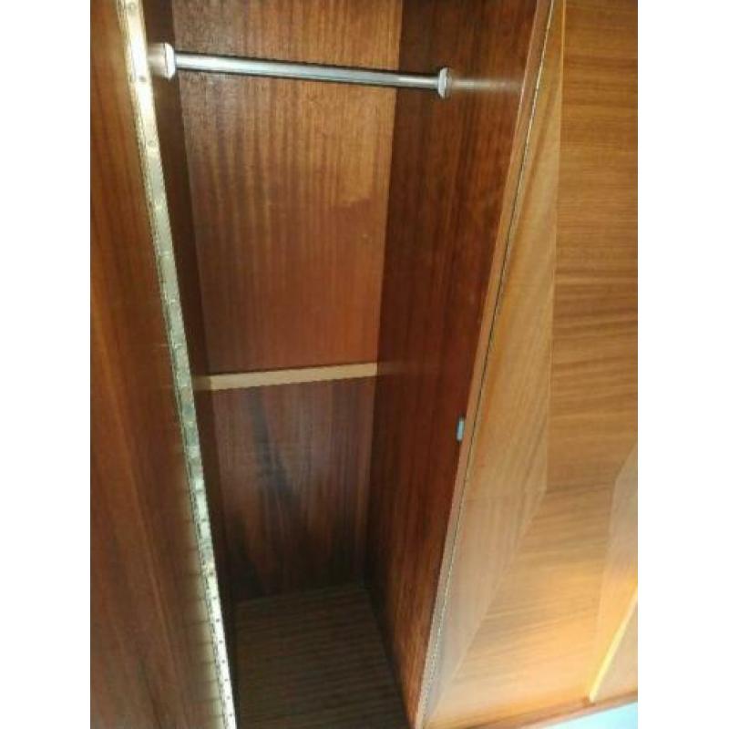 Vintage jaren 60 teak hang/leg linnenkast demontabel
