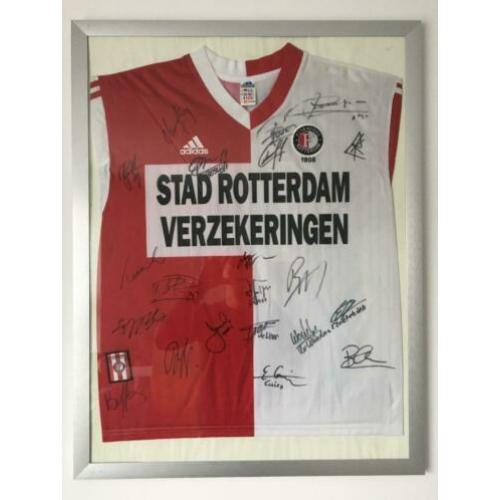 Feyenoord 1999 ingelijst gesigneerd shirt voetbal Adidas
