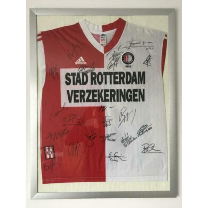 Feyenoord 1999 ingelijst gesigneerd shirt voetbal Adidas