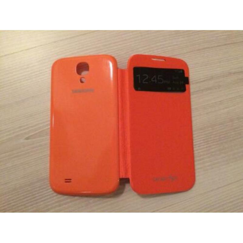 Samsung Galaxy S4 i9505 S View Flip Cover Oranje