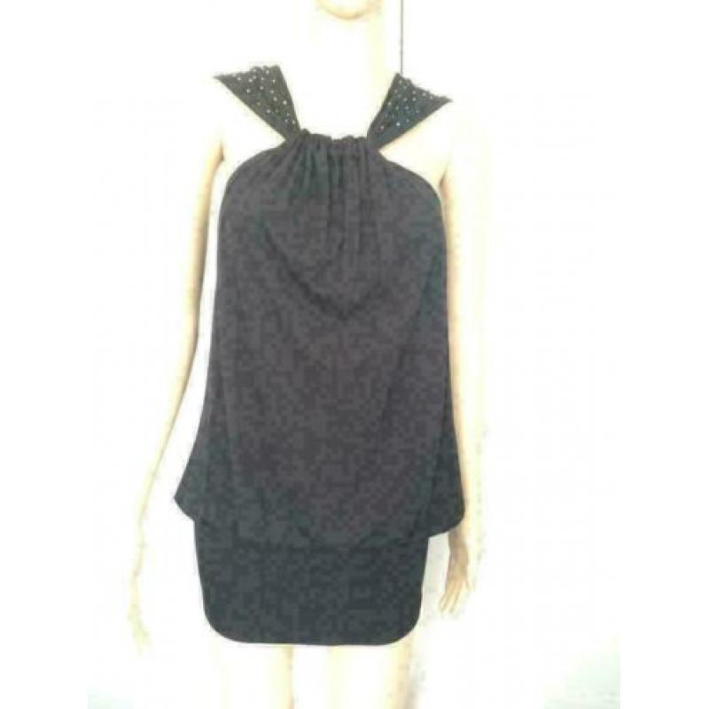 C385 Kilah/Miss Sixty: Maat M=38/40 zwart jurk tuniek