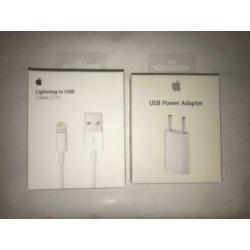 Originele iPhone oplaadkabel 2m+adapter|GRATIS VERZENDING