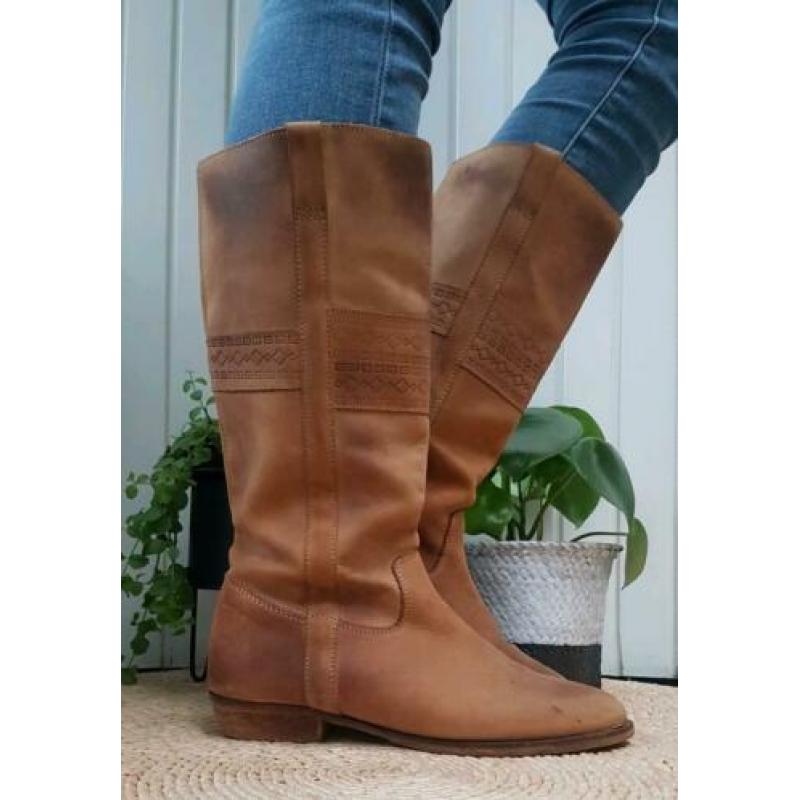 Sacha Camino leren cowboylaarzen maat 40 western boots