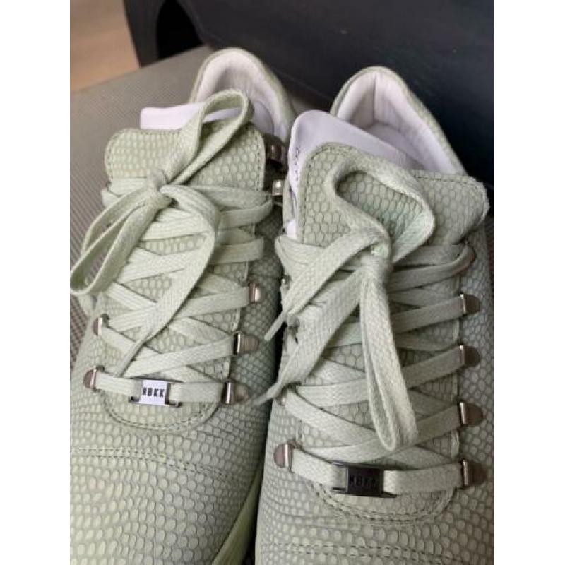 Nubikk lichtgroene sneakers 38 gympen slang leer