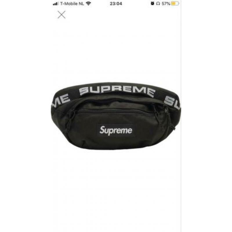 Supreme Waistbag SS18 tas Zwart