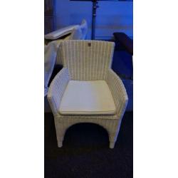 Wit rieten stoelen 6 stuks