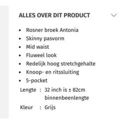 Mooie fluwelen BROEK van ROSNER in 40
