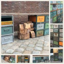 Industrieel Ladekast Kast Bank met lades bouwen Stapelbakken