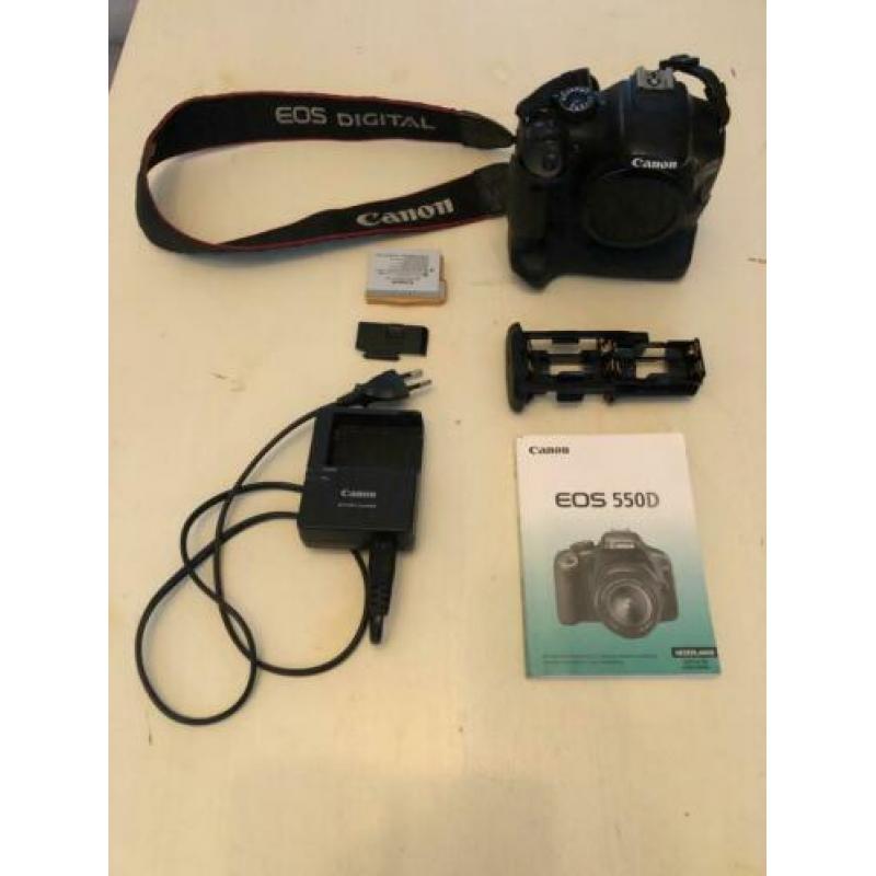 Canon 550d met accessoires