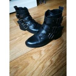Nubikk buckle Enkellaarsjes Bikerboots gespjes 36