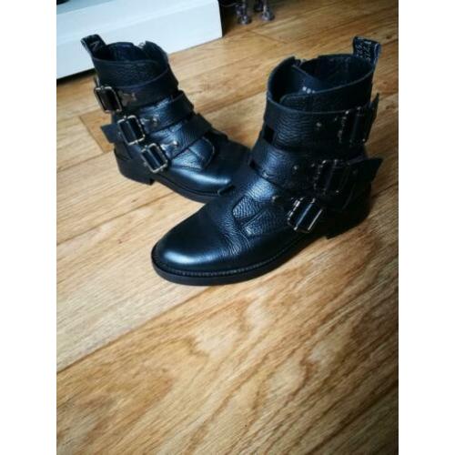 Nubikk buckle Enkellaarsjes Bikerboots gespjes 36
