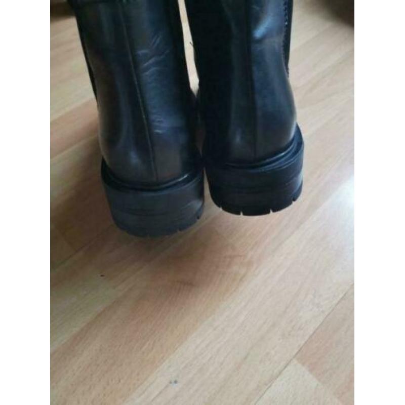 H&M Premium halfhoge leren laarzen mt 40 NIEUW