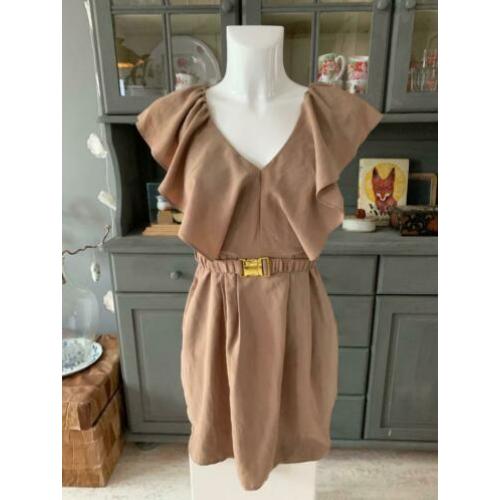 Mooie beige top/tuniek van HM met riem maat 36