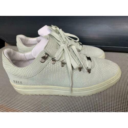 Nubikk lichtgroene sneakers 38 gympen slang leer