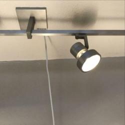 Spots4,zilver met stekker en dimmer 115lang