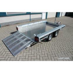 Hulco tandemas machinetransporter / transportaanhangwagen